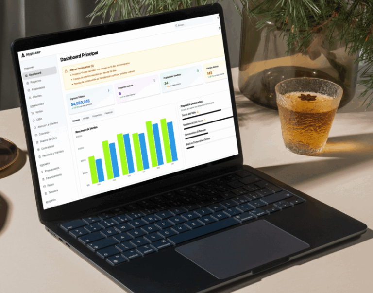 Mockup ERP Empresarial Laptop